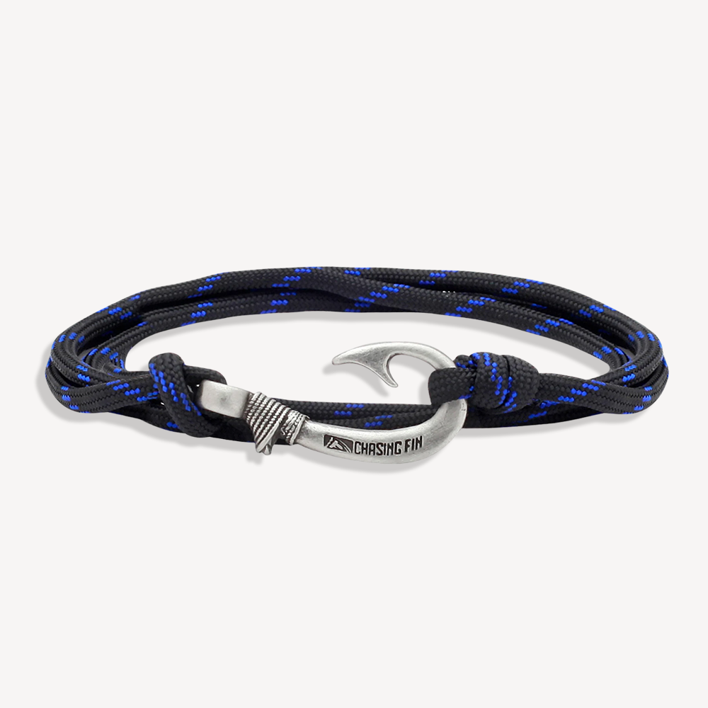 Thin Blue Line Fish Hook Bracelet