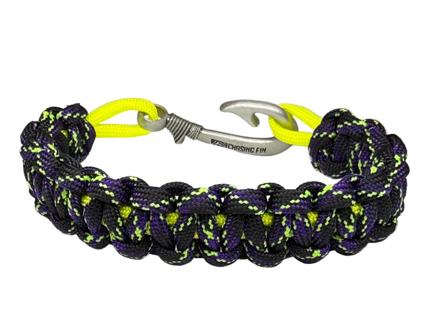 New Yellowfin Fury Cobra Braid Fish Hook Bracelet- Glow in the Dark