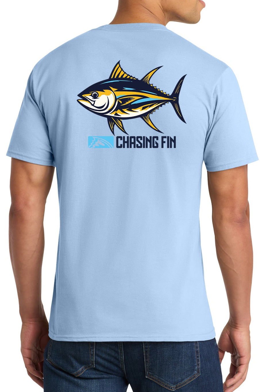 Chasing Fin Tuna - Tastic Bold Blue T -Shirt