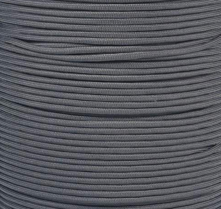 550 Paracord Made in the U.S.A. (Charcoal Gray) 100 Ft.