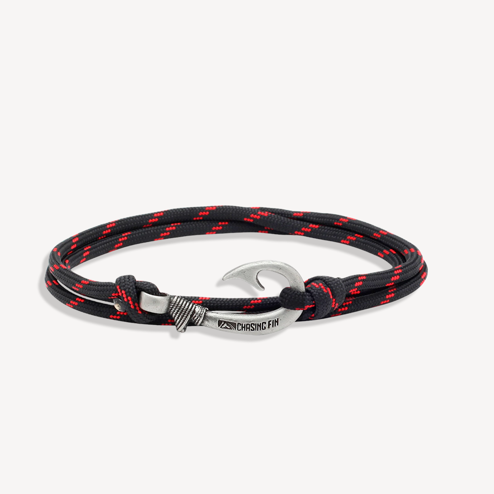 Thin Red Line Fish Hook Bracelet | Anklet