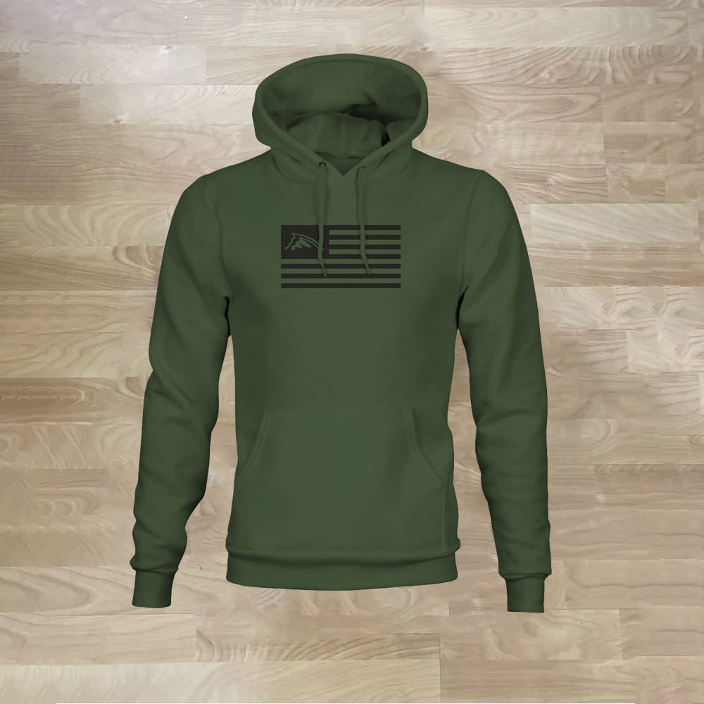 Black Chasing Fin Flag Pullover Hoodie---COMING SOON
