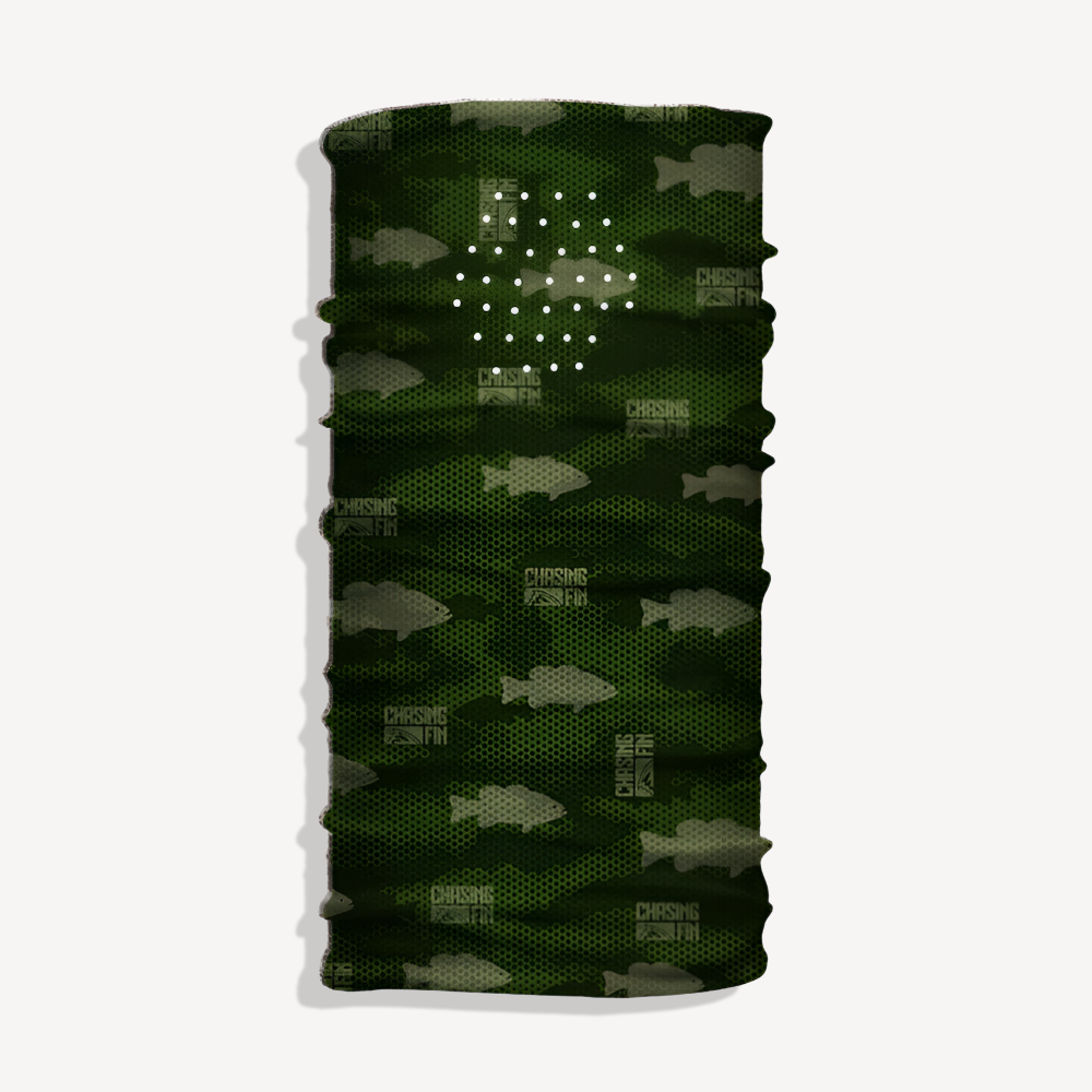 Bass Camo Vented Face Shield (Hydrilla)