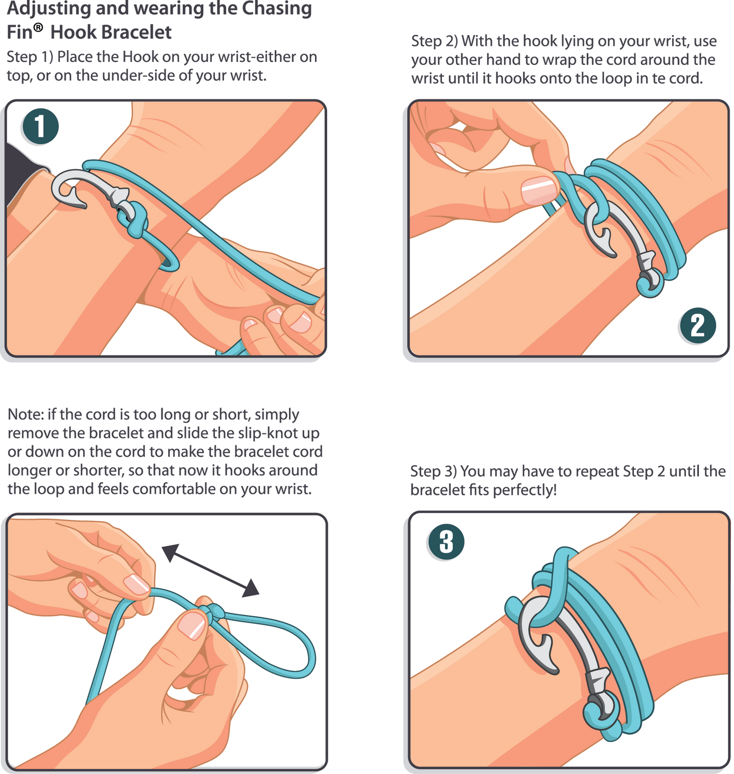 Red, White & Blue Fish Hook Bracelet | Anklet