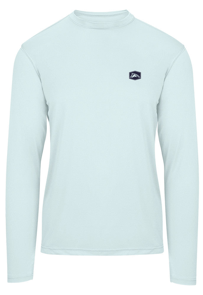 American Fish Flag Patriotic Performance Shirt (Arctic Blue)