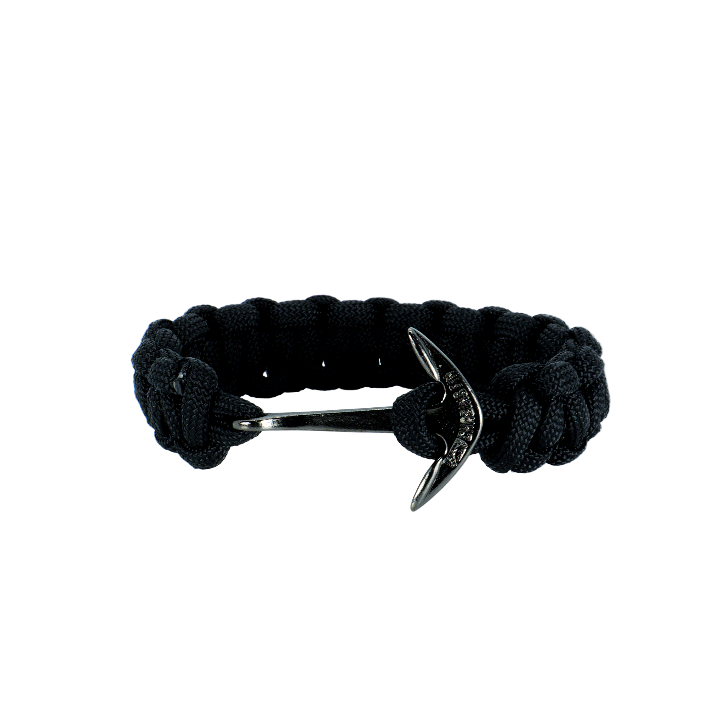 Limited Edition Black Paracord Necklace and Cobra Bracelet with Chasing Fin Anchor