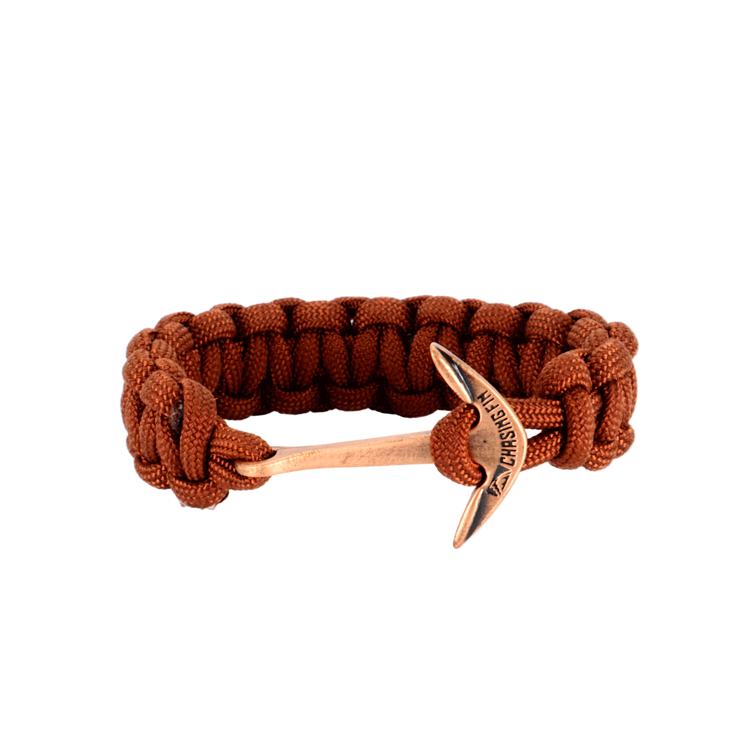 Limited Edition Rust Paracord Necklace and Cobra Bracelet with Chasing Fin Anchor