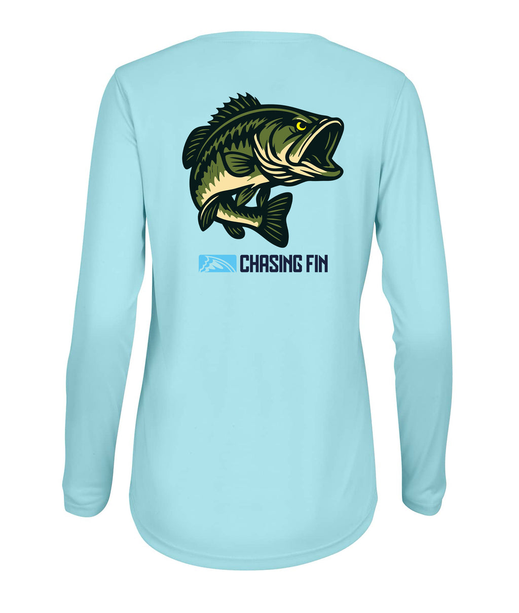 Hooked on Bass Ladies Long Islander Performance Long Sleeve Shirt