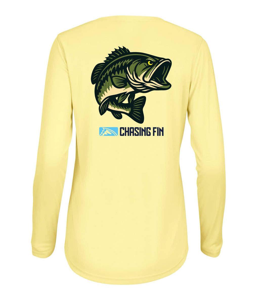 Hooked on Bass Ladies Long Islander Performance Long Sleeve Shirt