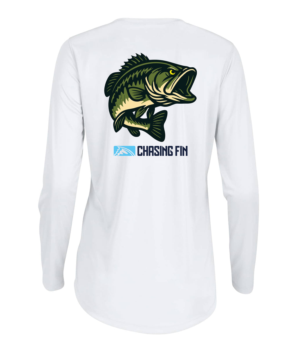 Hooked on Bass Ladies Long Islander Performance Long Sleeve Shirt