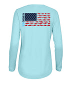 Flag New Edition Ladies Long Islander Performance Long Sleeve Shirt