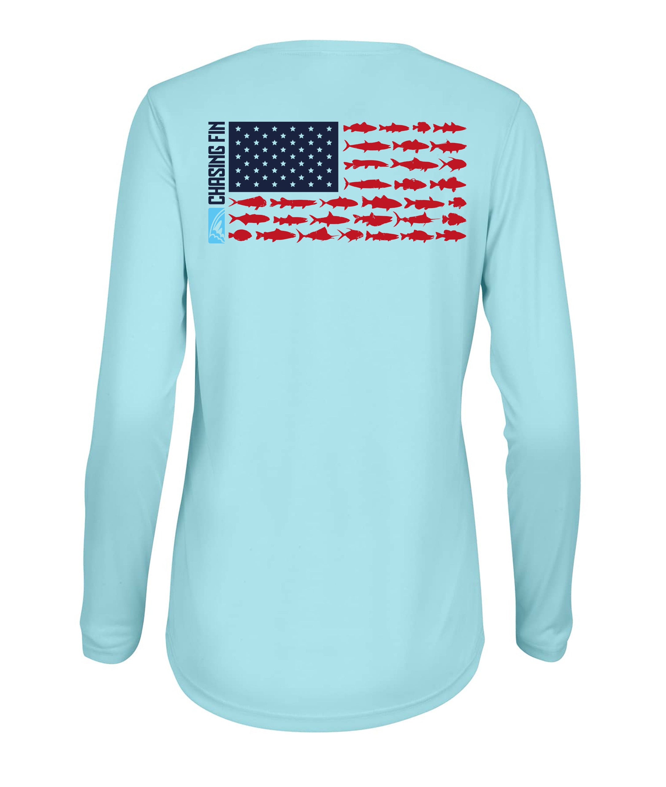 Flag New Edition Ladies Long Islander Performance Long Sleeve Shirt