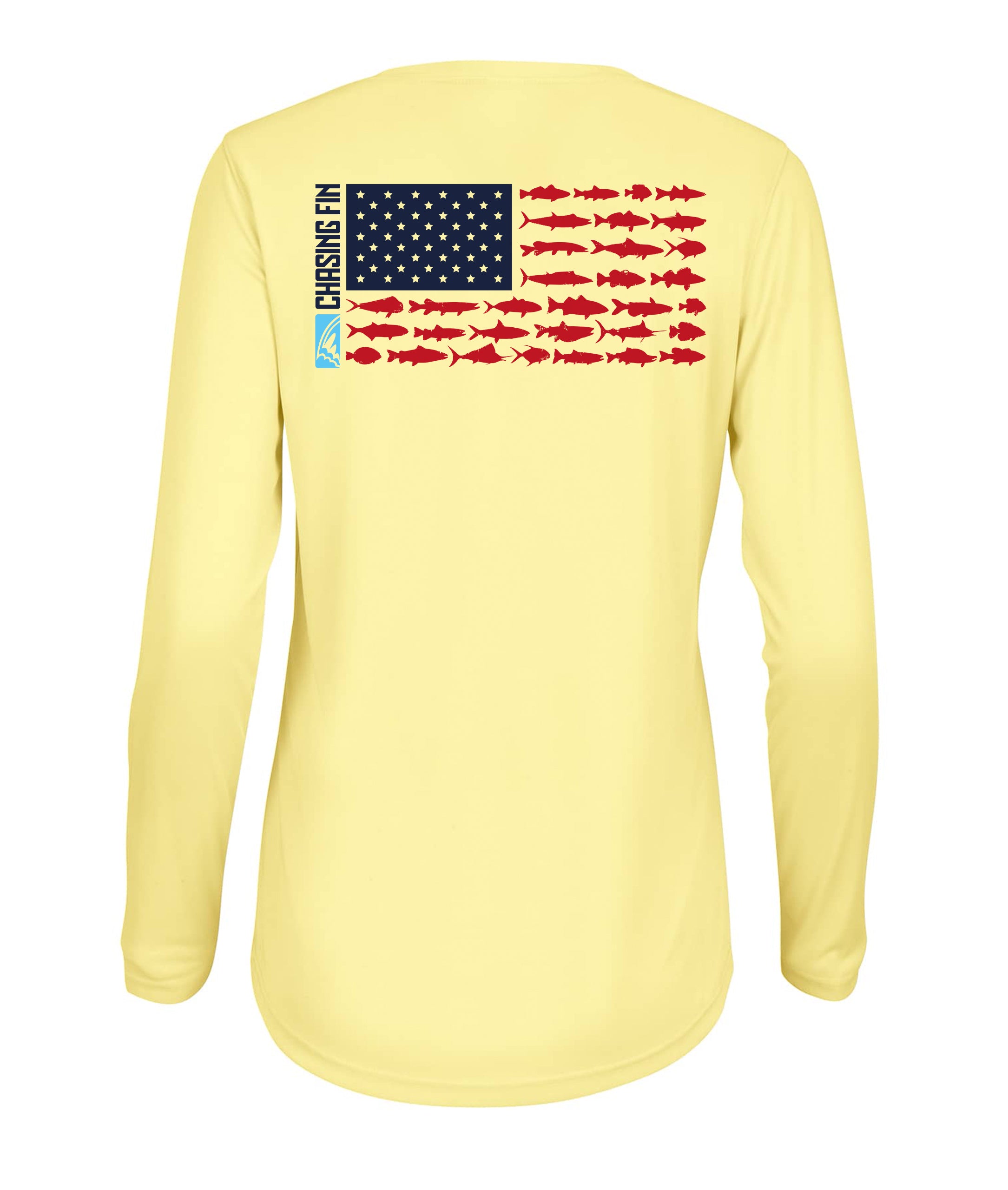 Flag New Edition Ladies Long Islander Performance Long Sleeve Shirt