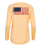 Flag New Edition Ladies Long Islander Performance Long Sleeve Shirt