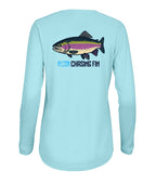 Catch de Rainbow Trout Ladies Long Islander Performance Long Sleeve Shirt