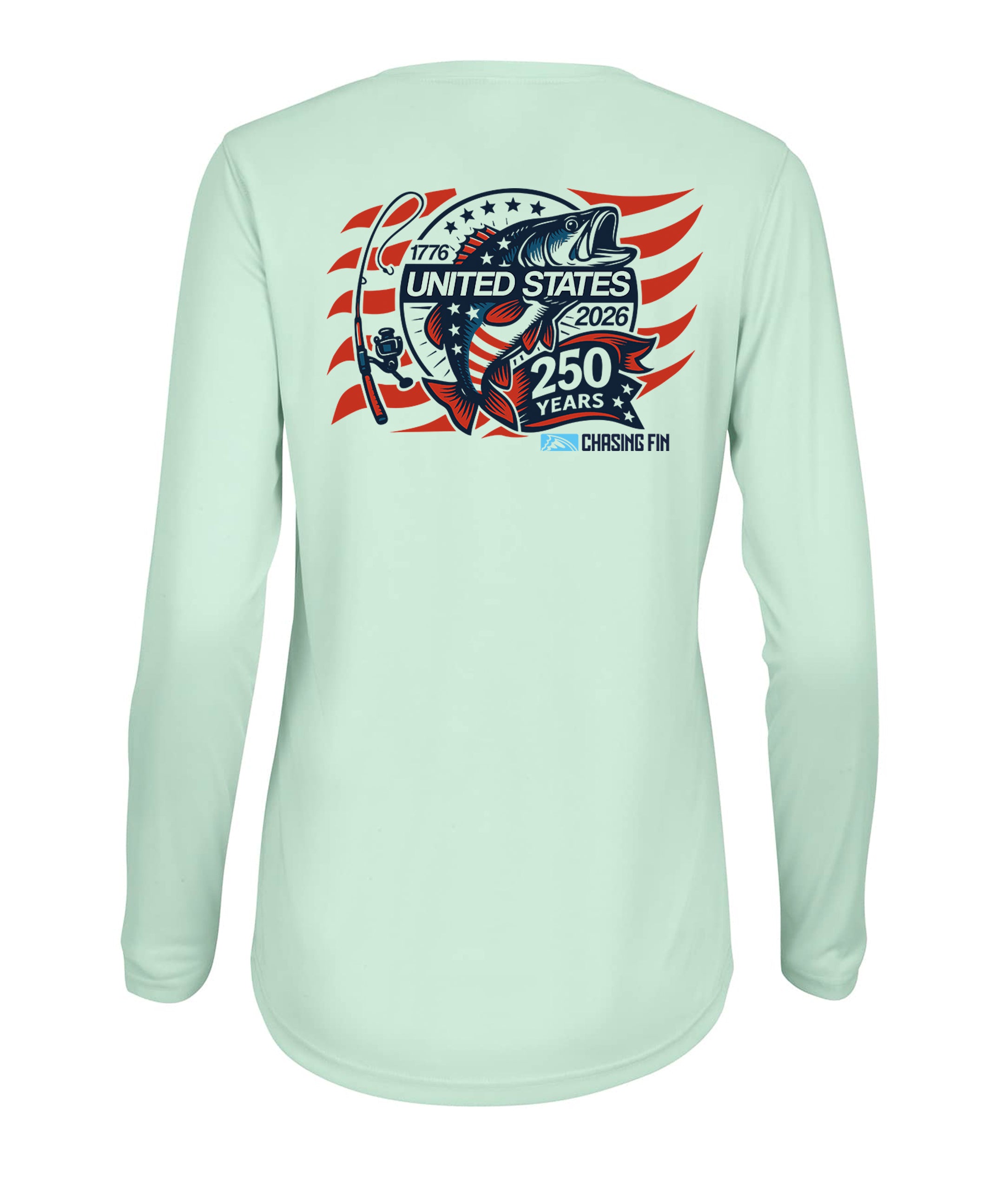 250th Aniversary Spinning Rod Ladies Long Islander Performance Long Sleeve Shirt