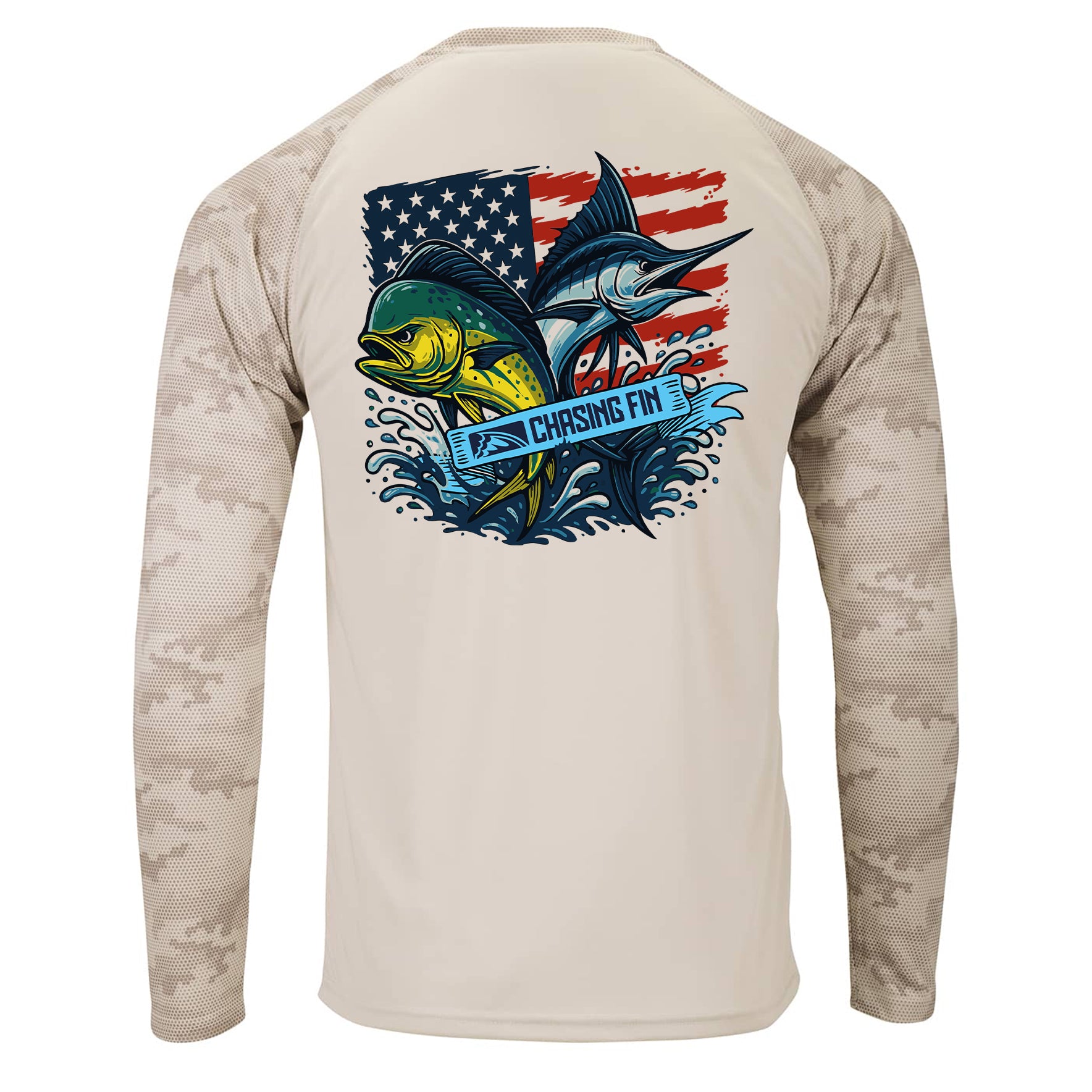 Pro Fin Camo Mahi Marlin Performance Long Sleeve Shirt
