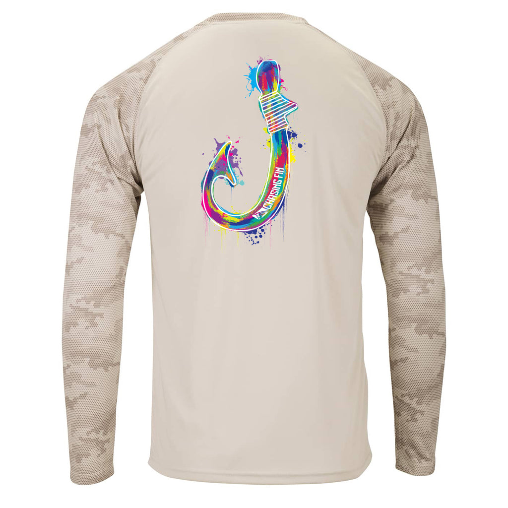 Pro Fin Camo Kona Performance Long Sleeve Shirt in Aqua