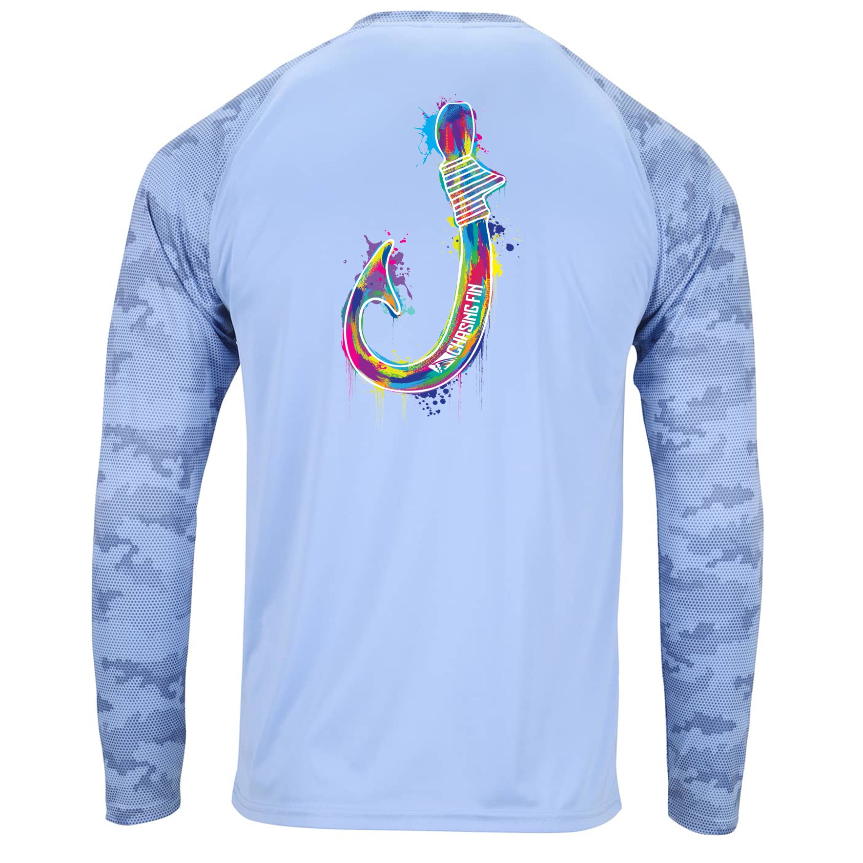 Pro Fin Camo Kona Performance Long Sleeve Shirt in Aqua