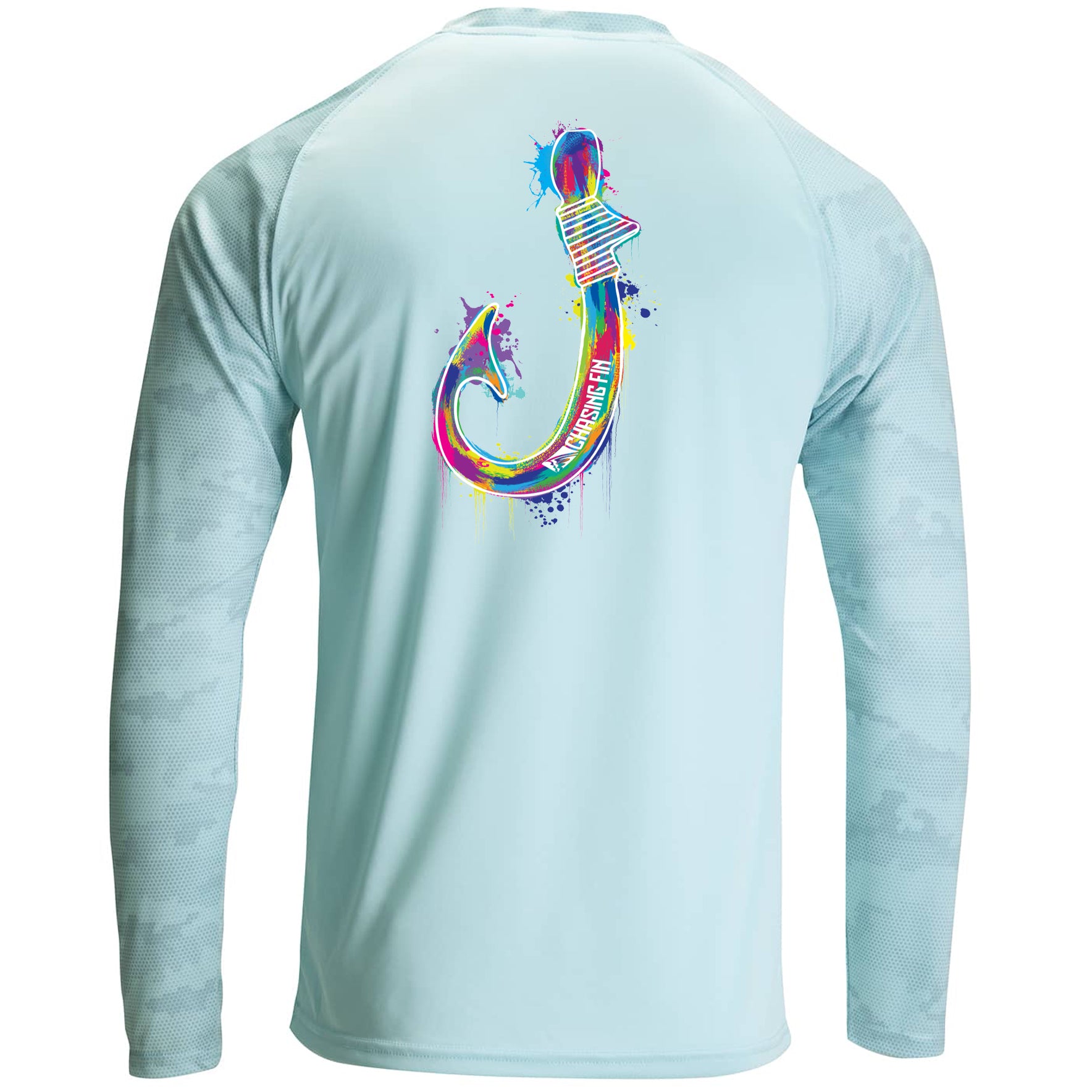 Pro Fin Camo Kona Performance Long Sleeve Shirt in Aqua