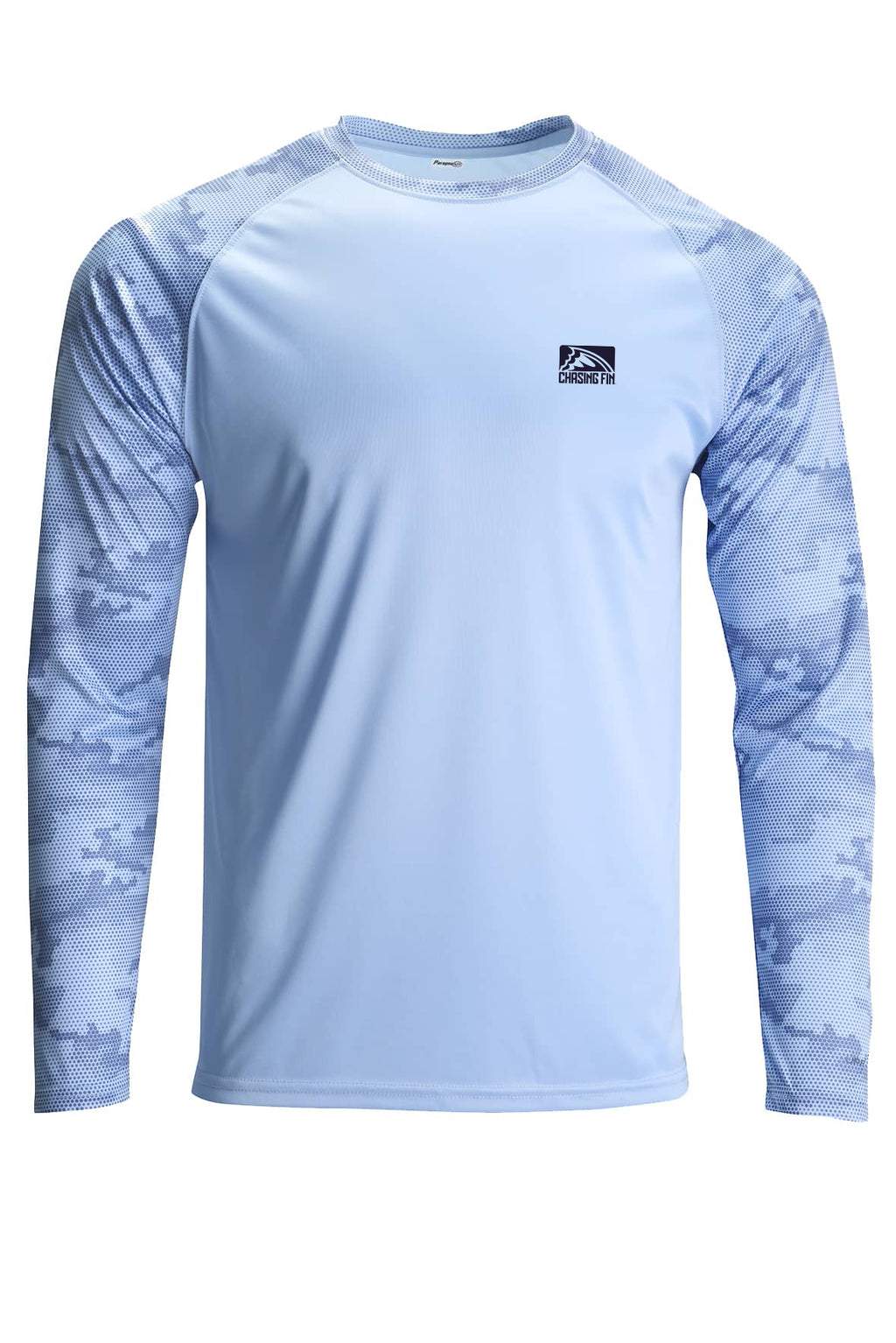 American Fish Flag Pro Fin Camo Performance Long Sleeve Blue Mist