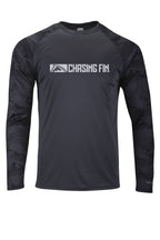 Chasing Fin American Fish Flag Pro Fim Camo Performance Long Sleeve Shirt Graphite