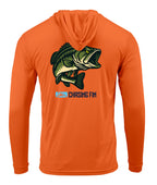 Hooked on Bass Performance Long Sleeve Shirt with Hoodie - Chasing Fin New Edition