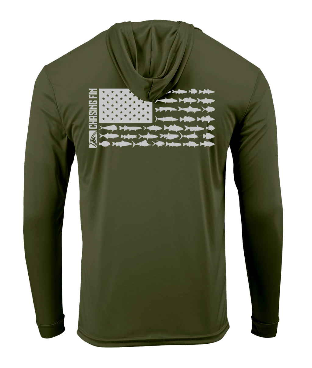 Flag New Edition Performance Hoodie - Chasing Fin Limited Edition America's