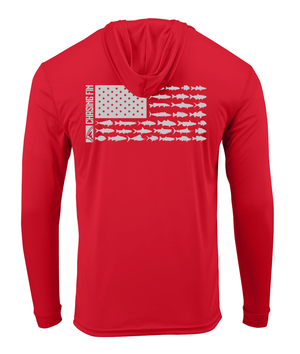 Flag New Edition Performance Hoodie - Chasing Fin Limited Edition America's