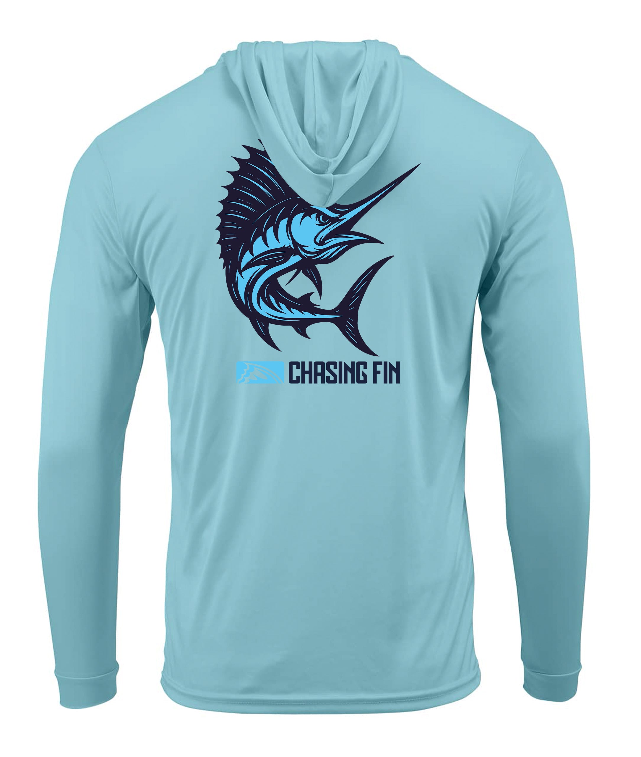 Marlin Performance Long Sleeve Shirt with Hoodie - Chasing Fin