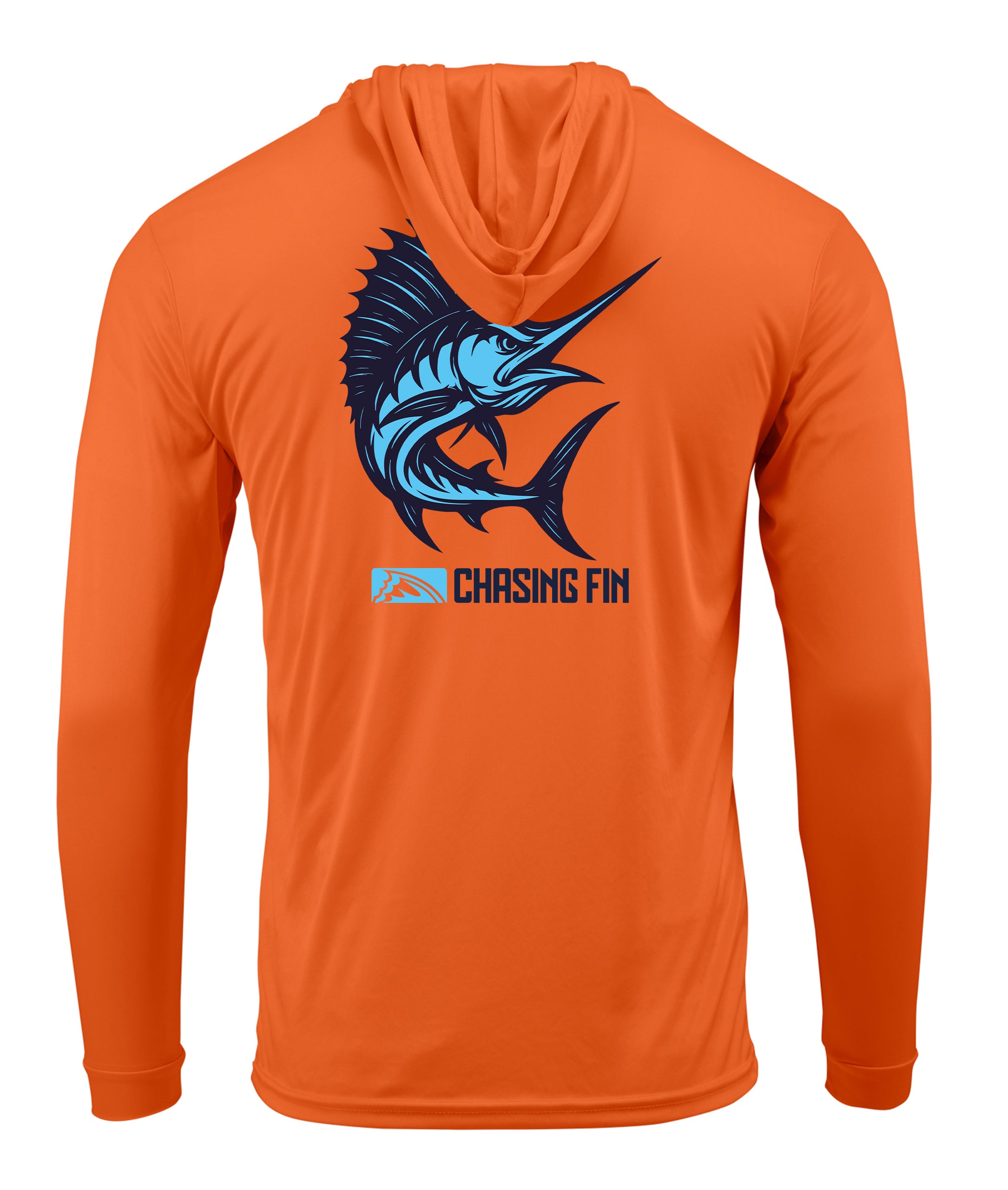 Marlin Performance Long Sleeve Shirt with Hoodie - Chasing Fin