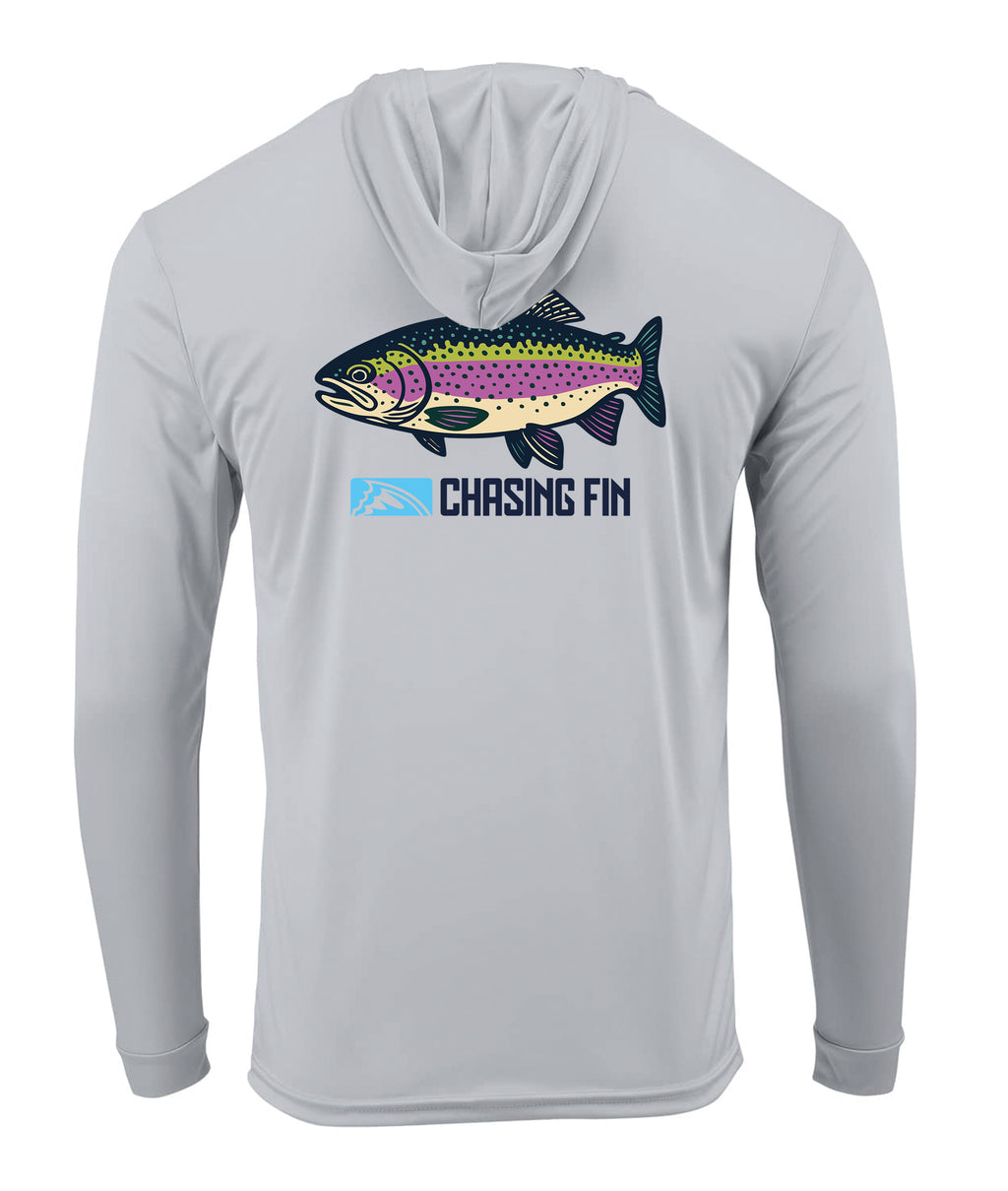 Rainbow Trout Performance Long Sleeve Hoodie - Chasing Fin New Edition