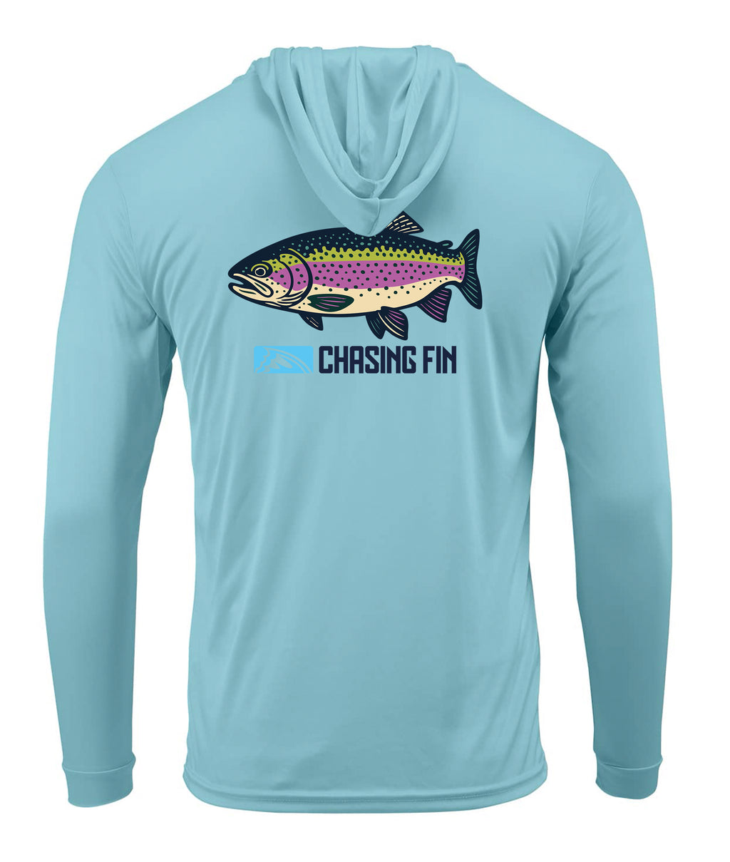 Rainbow Trout Performance Long Sleeve Hoodie - Chasing Fin New Edition