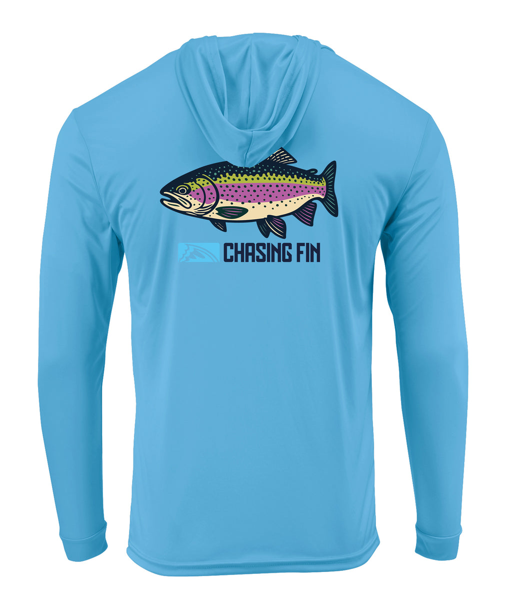 Rainbow Trout Performance Long Sleeve Hoodie - Chasing Fin New Edition