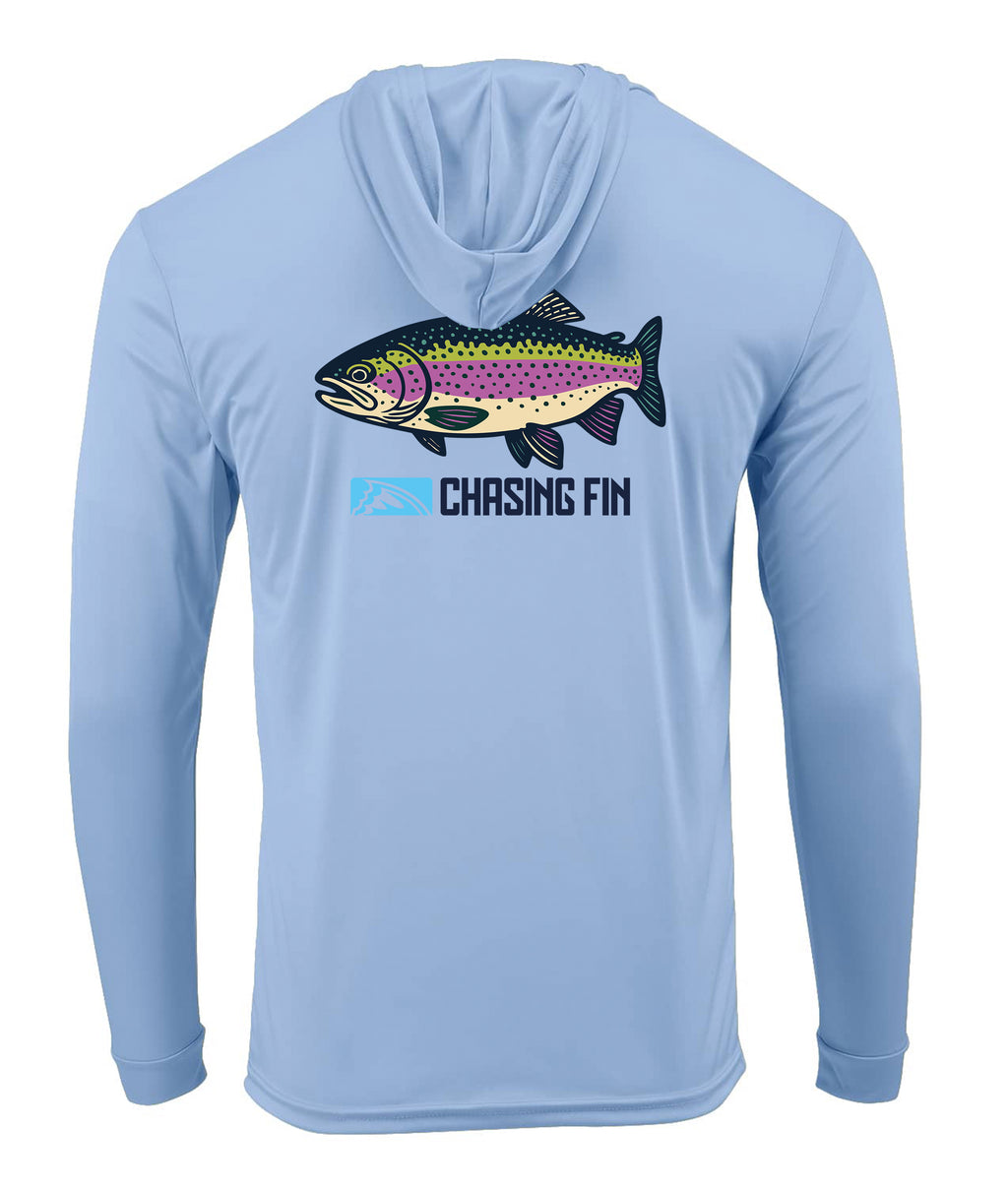 Rainbow Trout Performance Long Sleeve Hoodie - Chasing Fin New Edition