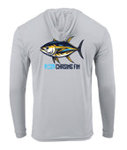 Tuna Tastic Performance Long Sleeve Shirt with Hoodie Blue - Chasing Fin New Edition