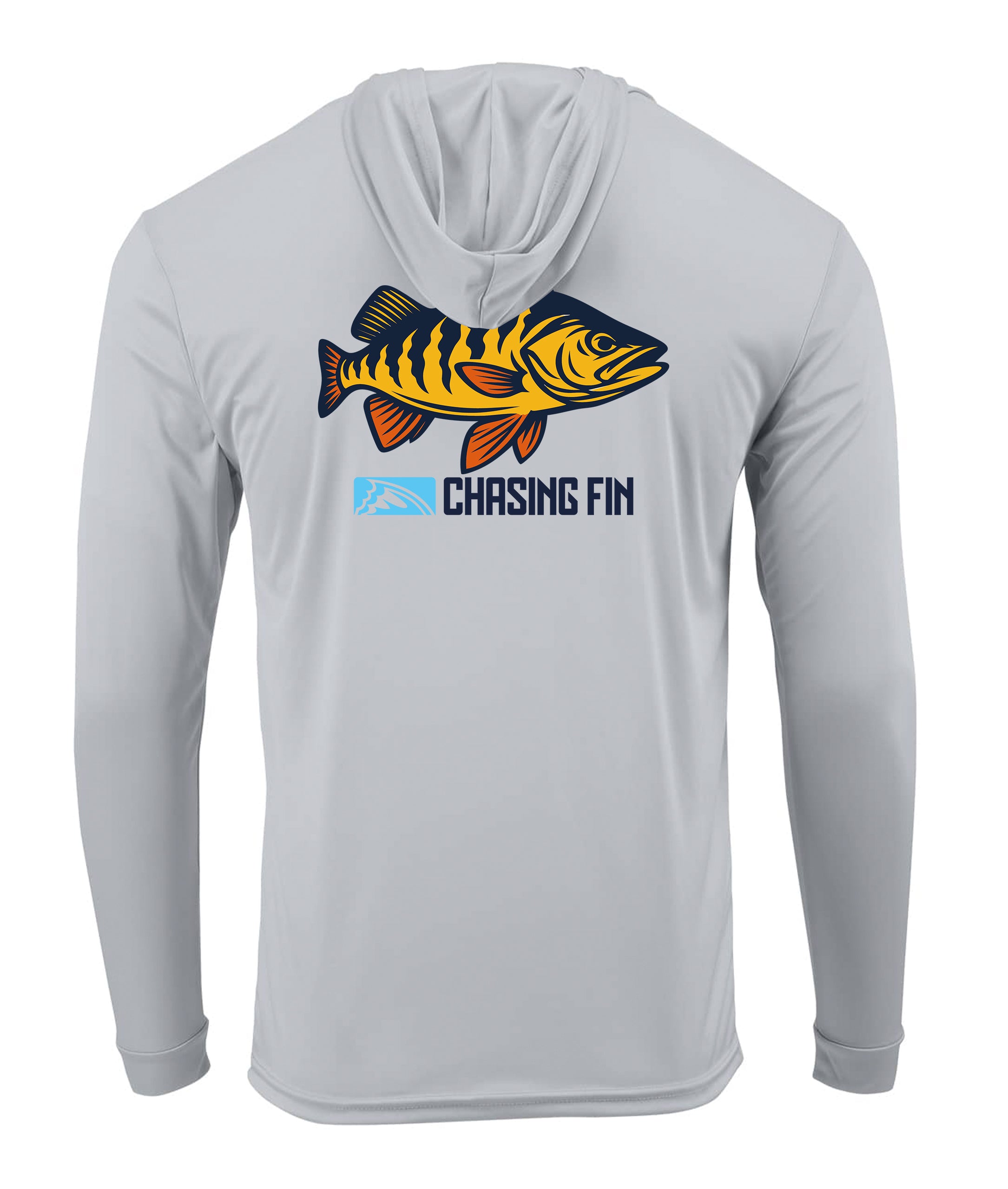 Peacock Bass Performance Shirt Long Sleeve with Hoodie - Chasing Fin New Edition