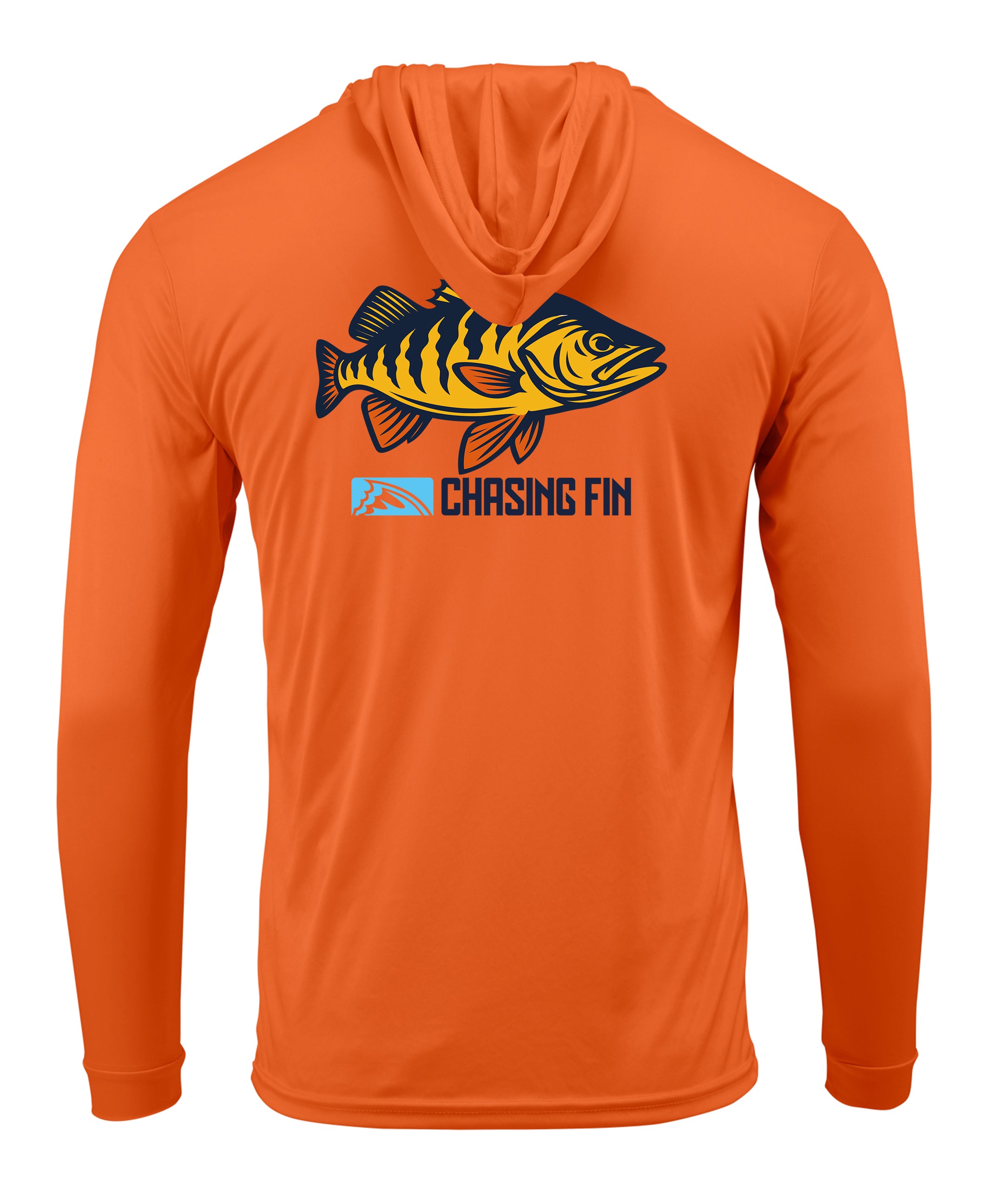 Peacock Bass Performance Shirt Long Sleeve with Hoodie - Chasing Fin New Edition