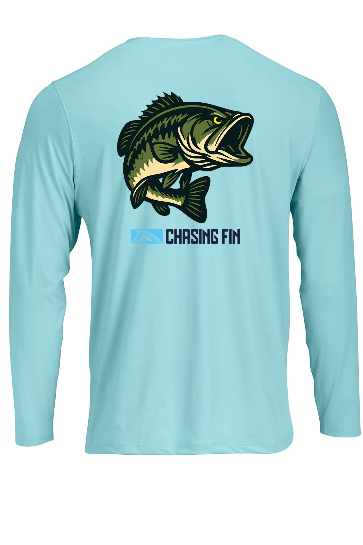 Hooked on Bass Performance Long Sleeve Shirt - Chasing Fin New Edition
