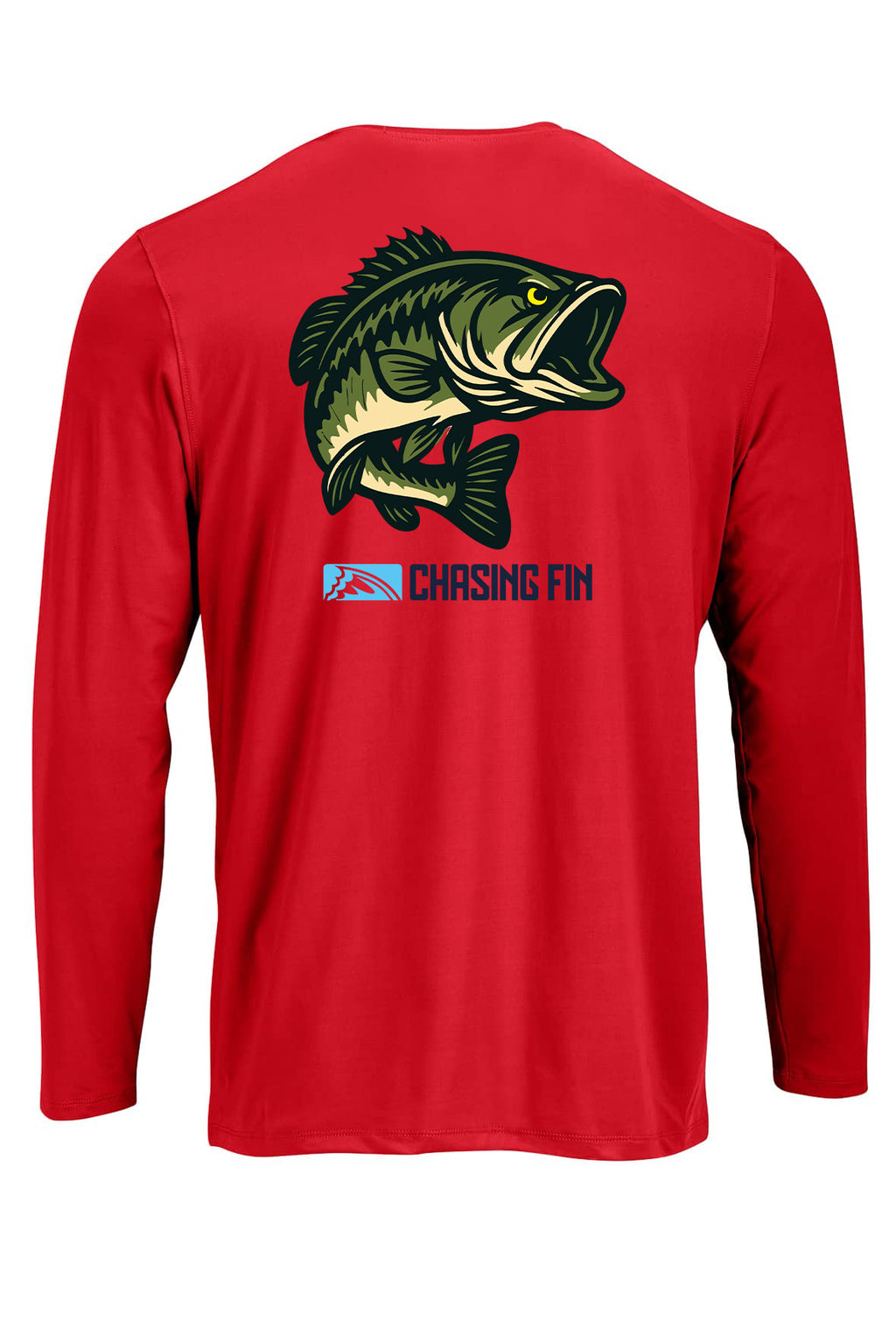 Hooked on Bass Performance Long Sleeve Shirt - Chasing Fin New Edition