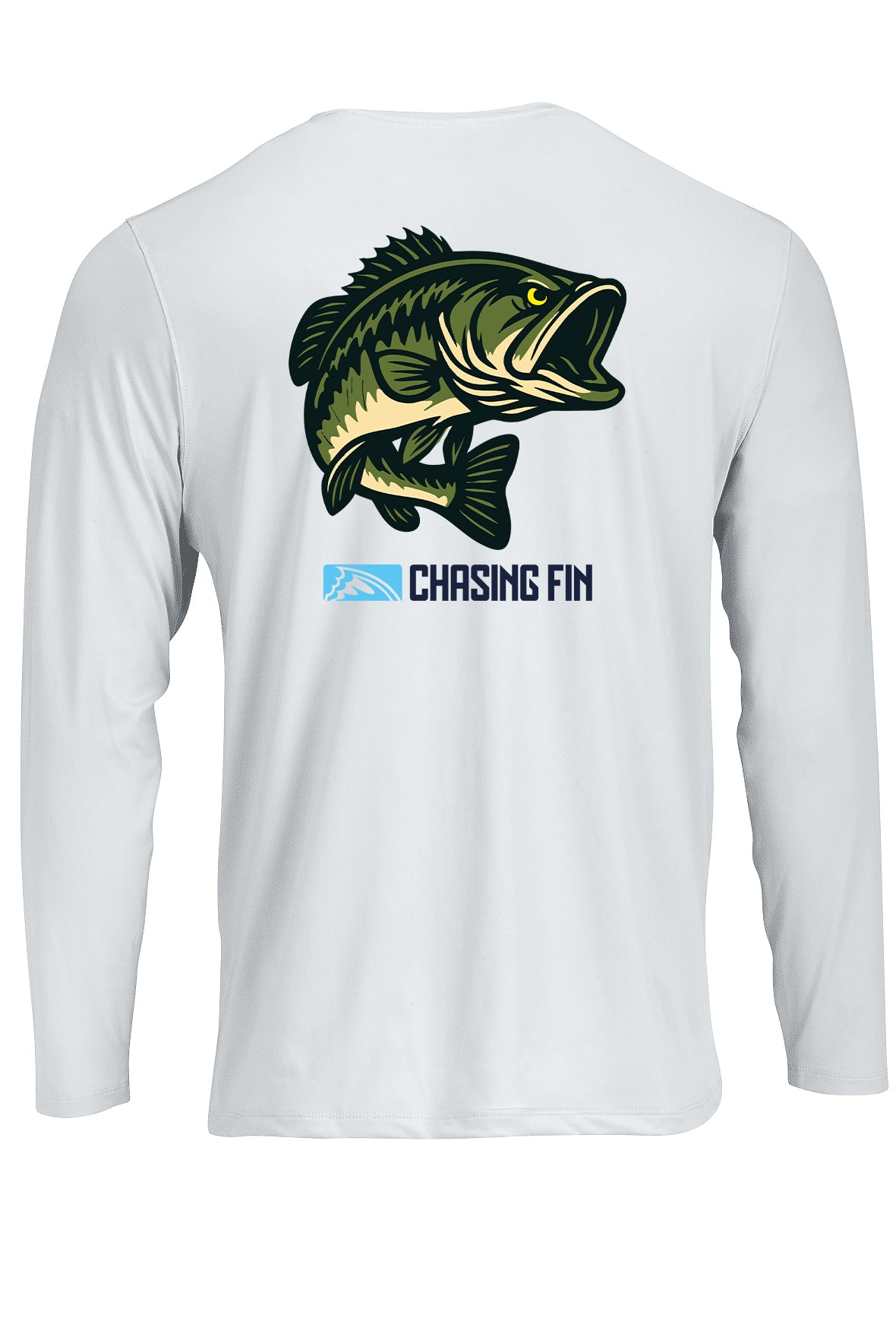 Hooked on Bass Performance Long Sleeve Shirt - Chasing Fin New Edition