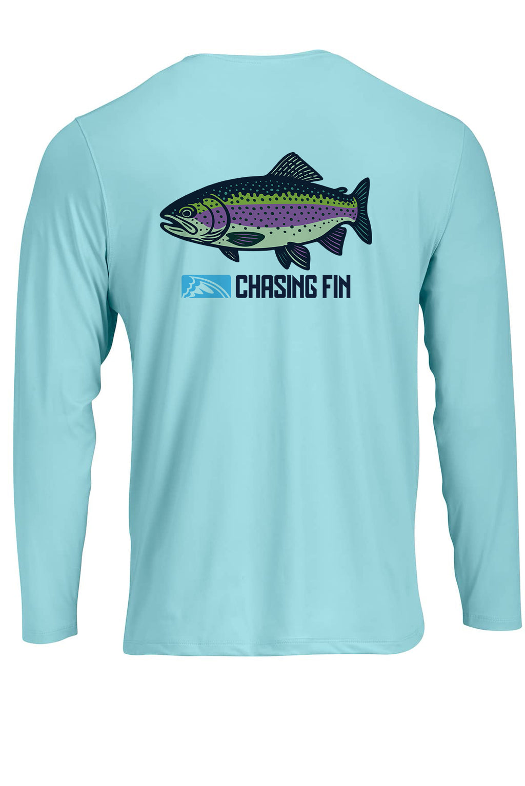 Catch the Rainbow Trout Performance Long Sleeve Shirt - Chasing Fin New Edition