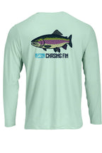 Catch the Rainbow Trout Performance Long Sleeve Shirt - Chasing Fin New Edition