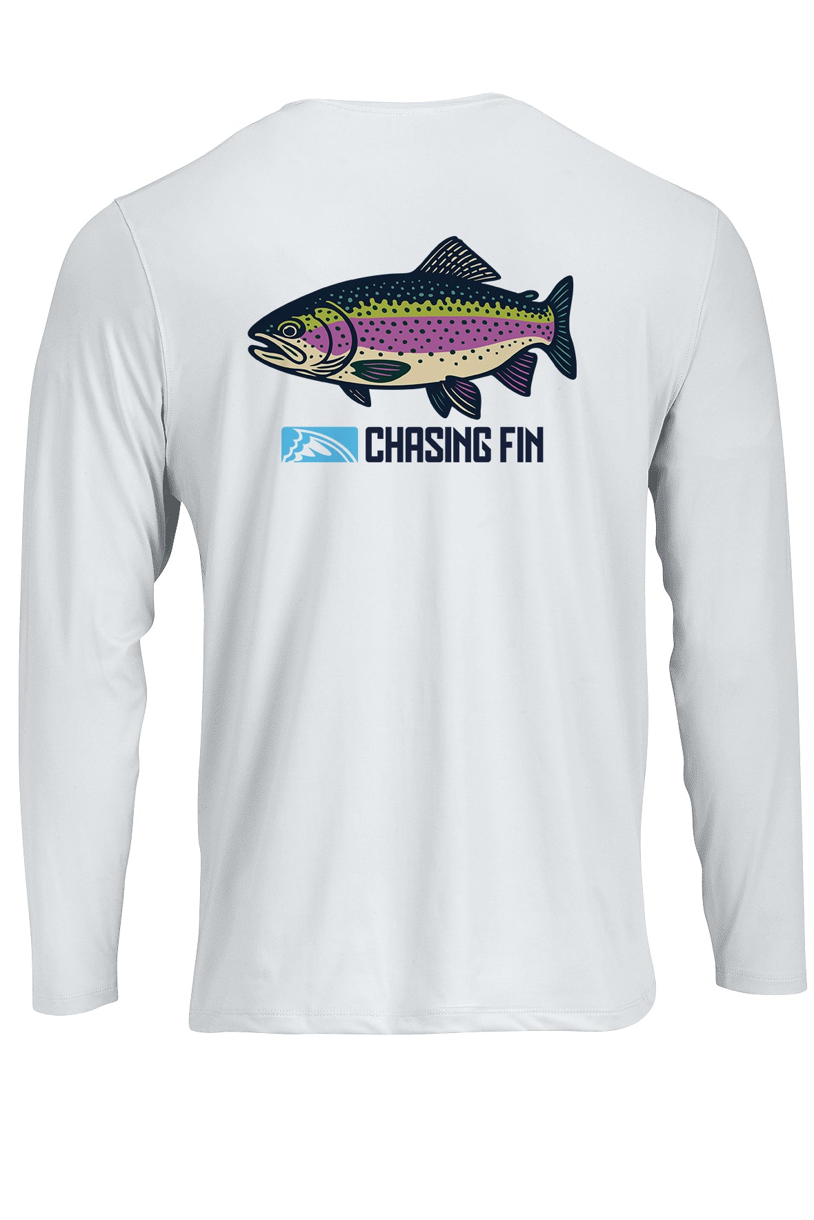 Catch the Rainbow Trout Performance Long Sleeve Shirt - Chasing Fin New Edition