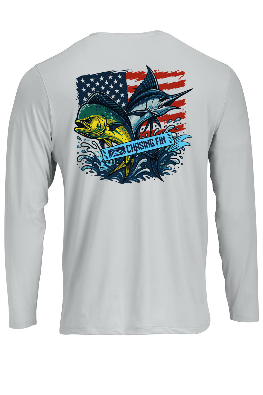 Mahi Marlin Patriotic Performance Shirt - Chasing Fin New Edition