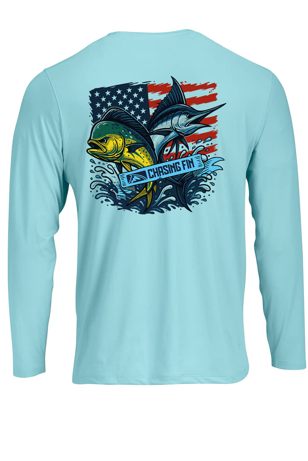 Mahi Marlin Patriotic Performance Shirt - Chasing Fin New Edition