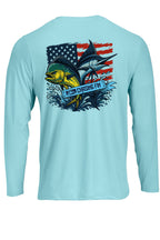 Mahi Marlin Patriotic Performance Shirt - Chasing Fin New Edition