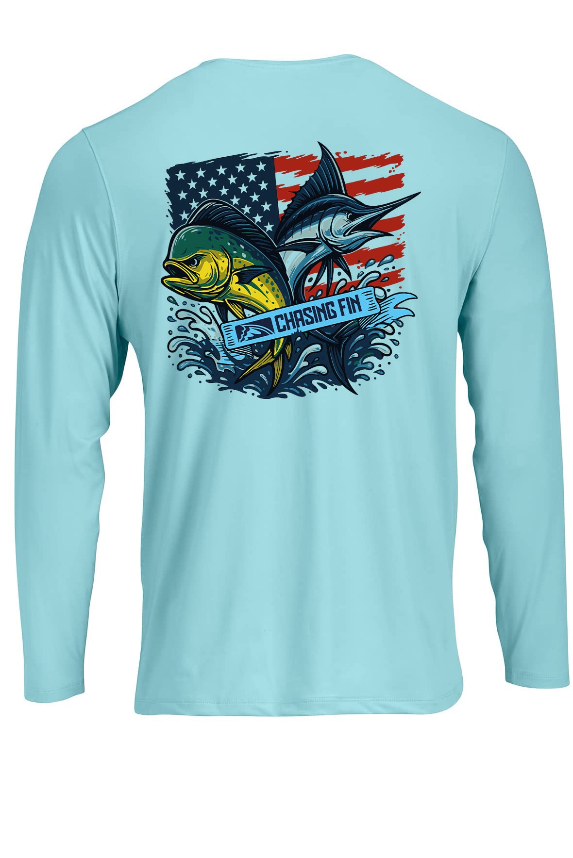 Mahi Marlin Patriotic Performance Shirt - Chasing Fin New Edition