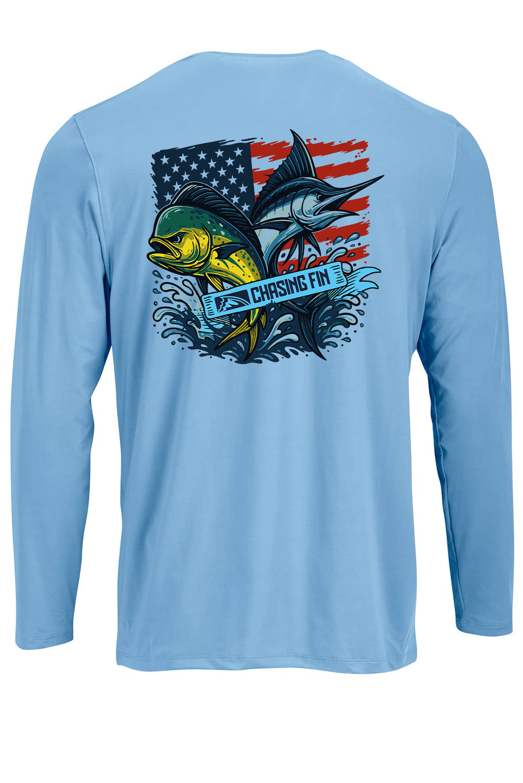 Mahi Marlin Patriotic Performance Shirt - Chasing Fin New Edition