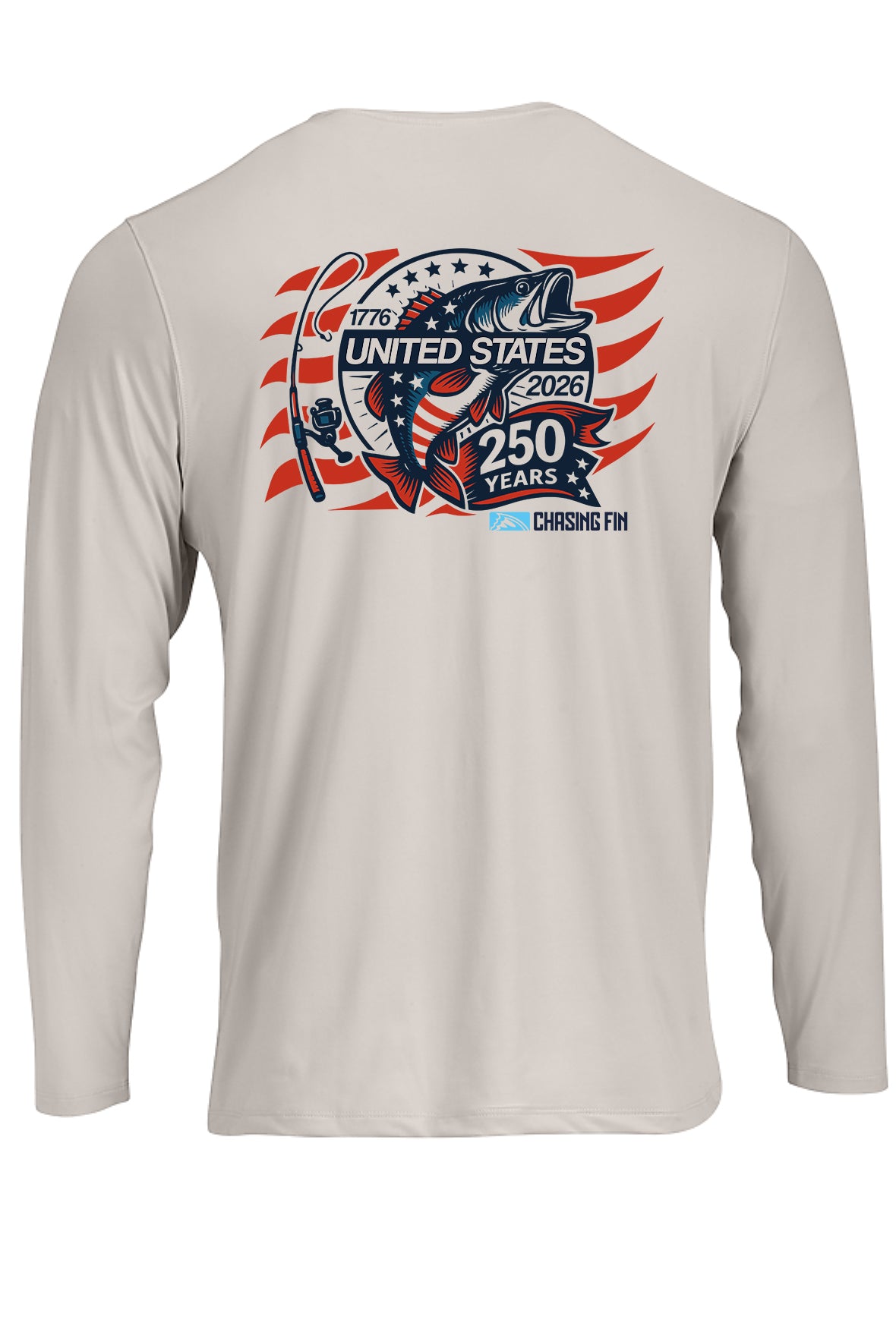 250th Anniversary Limited Edition Spinning Rod Performance Shirt - Chasing Fin America's

